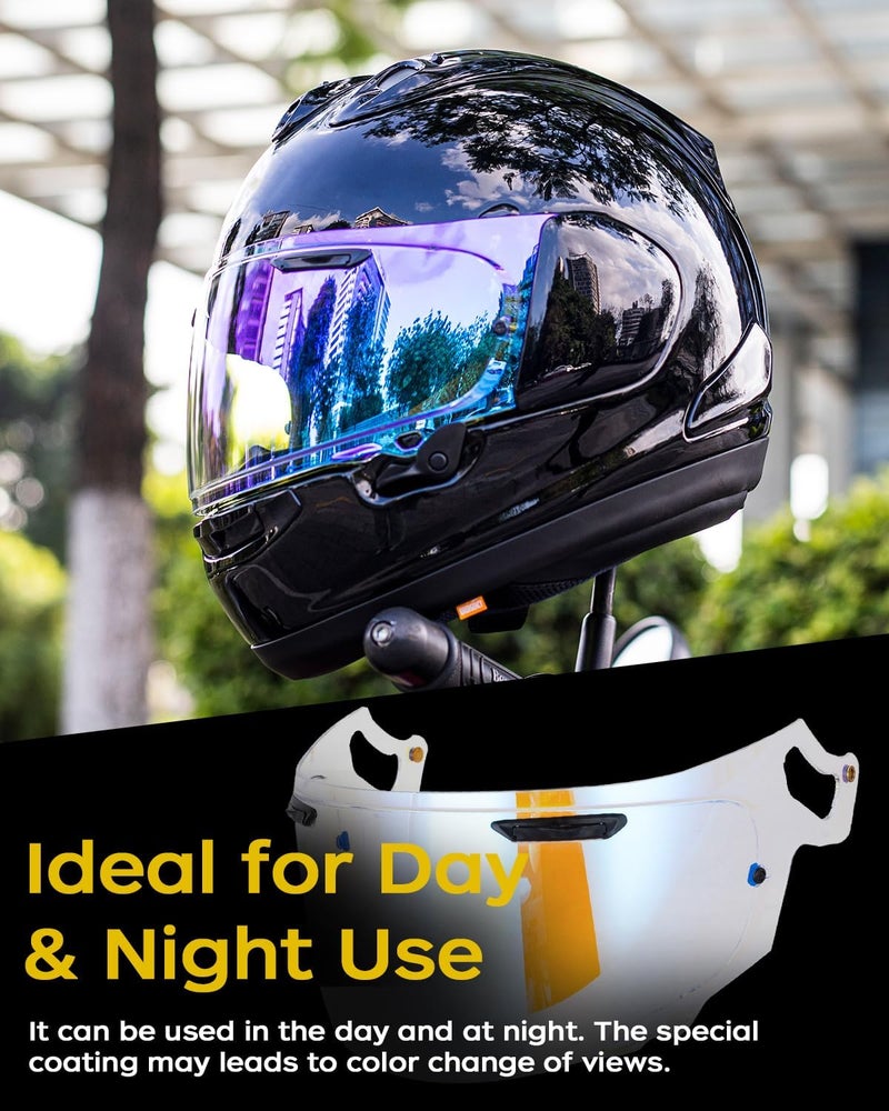 SOMAN Regent-X Visor Replacement, VAS-V MAX Vision Face Shields Visors Compatible with Regent-X VAS-V MAX Corsair-X Quantum-X Signet-X Dt-X Defiant-X UV Protection (Transparent Revo Blue) - Image 2